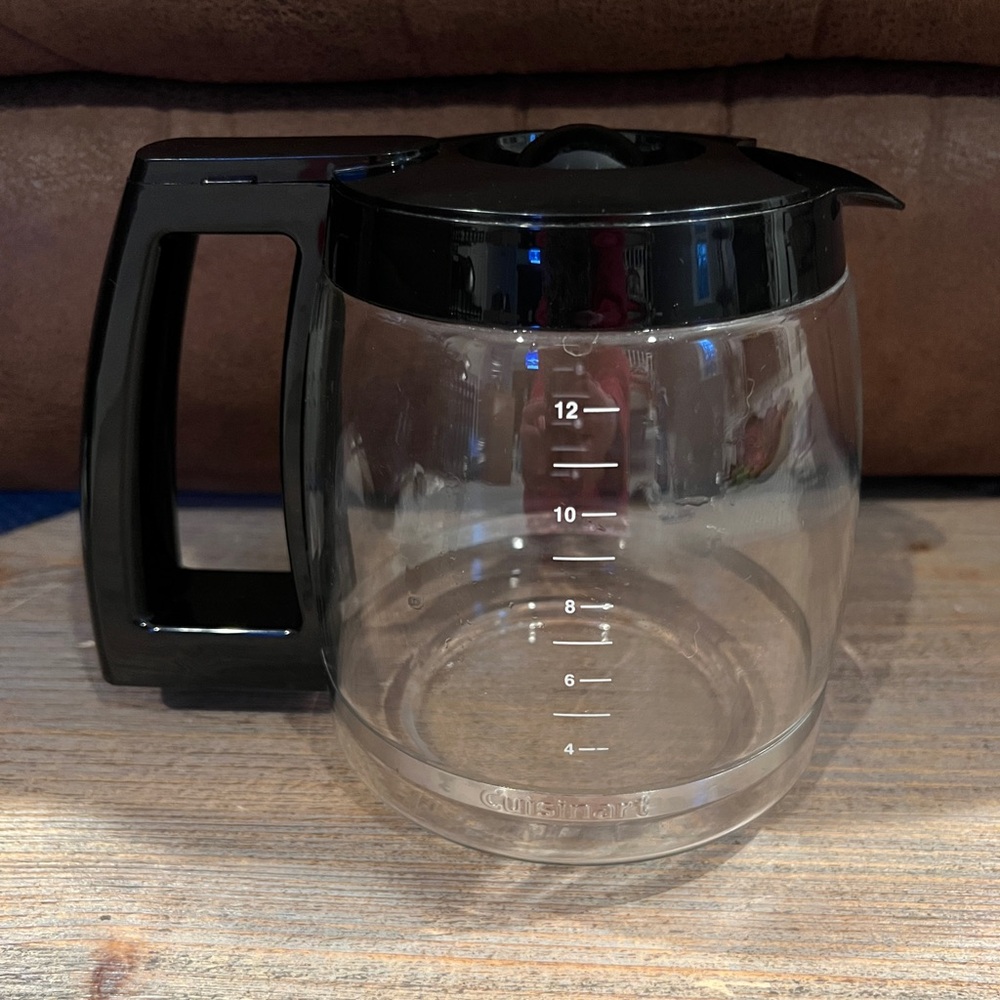 Cuisinart 12 Cup Coffee Maker Replacement Carafe Glass Pot Black